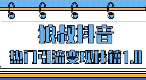 狼叔抖音培训课程，抖音热门引流变现秘籍1.0