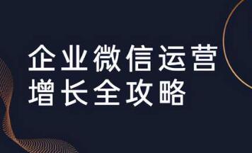 企业微信运营攻略 (引流+裂变+运营+成交) 培训课程视频