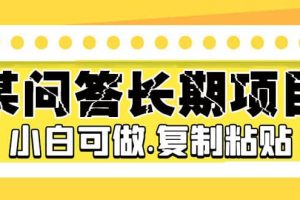 某问答长期项目，简单复制粘贴，小白可做