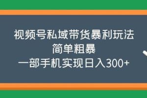 视频号私域带货暴利玩法，简单粗暴