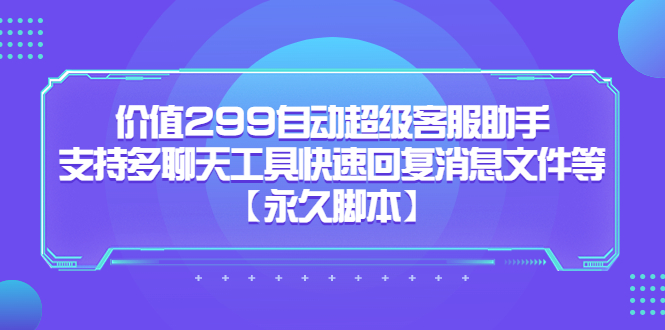 价值299自动超级客服助手，支持多聊天工具快速回复消息文件等插图