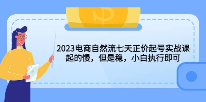 2023电商自然流七天正价起号实战课：起的慢，但是稳，小白执行即可插图