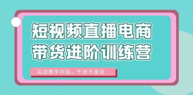 短视频直播电商带货进阶训练营：实战教学内容，干货不废话插图