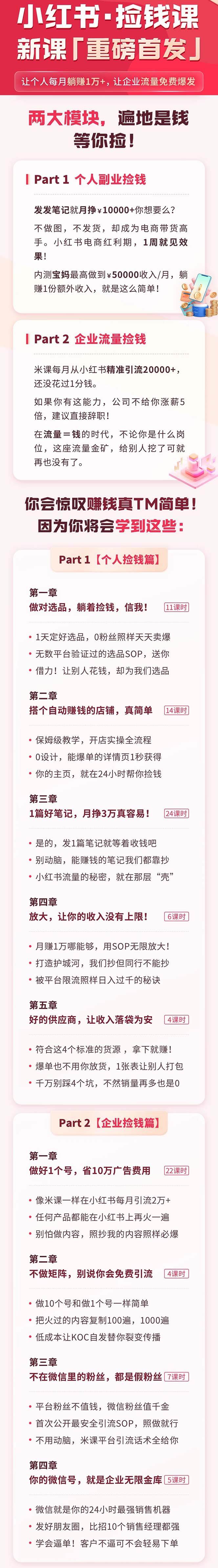 小红书之检钱课：从0开始实测每月多赚1.5w起步，赚钱真的太简单了（98节）插图1